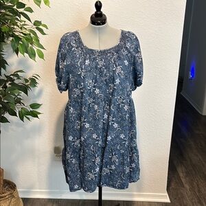 Torrid Blue Puff Sleeve Sundress